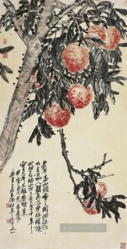 Wu cangshuo Pfirsichbaum Kunst Chinesische Ölgemälde